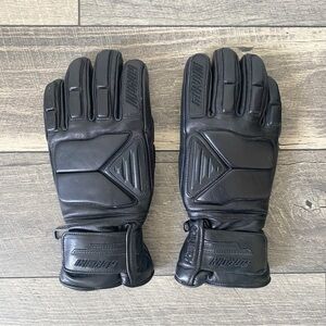 Gordini Black Leather Winter Gloves Insulated Ski Outdoor Men’s Size Small